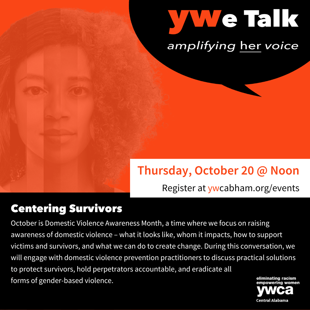 YWe Talk Centering Survivors October 20, 2022 at Noon